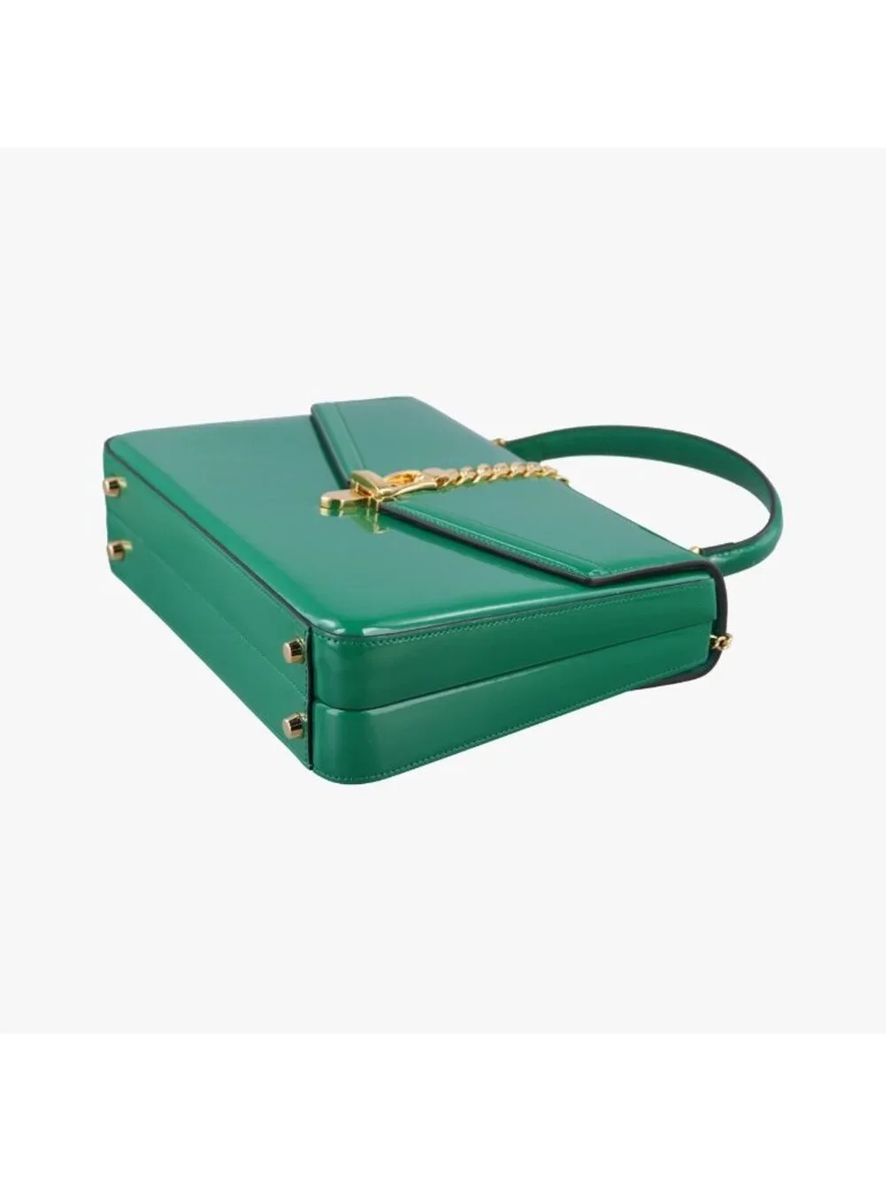 ★SOLD★ Gucci Sylvie Green Patent Shoulder - Picture 4 of 15